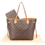 Louis Vuitton Canvas Monogram Neverfull MM Shopper Handbag