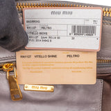 Miu Miu Grey Leather City Handbag
