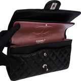 Chanel Quilted Lambskin Palladium Medium Double Flap Crossbody Bag