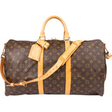 Louis Vuitton Canvas Monogram Keepall 50 Bandouliere