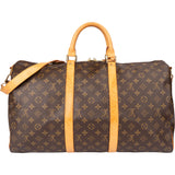 Louis Vuitton Canvas Monogram Keepall 50 Bandouliere