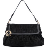 Fendi FF Suede Monogram Zucca Handbag