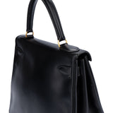 Hermès Noir Boxcalf Kelly 28 Handbag