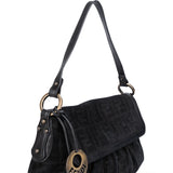 Fendi FF Suede Monogram Zucca Handbag