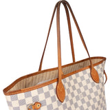 Louis Vuitton Damier Azur Monogram Neverfull MM Shopper Handbag