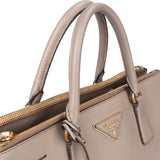 Prada Grey Saffiano Leather Galleria Handbag