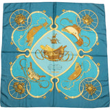 Hermès Classic "Springs" Silk Carre 90 Scarf Tuch
