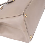 Prada Grey Saffiano Leather Galleria Handbag