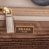 Prada Grey Saffiano Leather Galleria Handbag