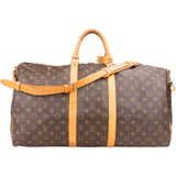 Louis Vuitton Canvas Monogram Keepall 55 Bandouliere