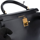 Hermès Noir Boxcalf Kelly 28 Handbag