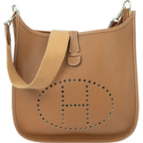 Hermès Brun Togo Leather Evelyne GM Crossbody Bag