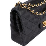 Chanel Quilted Lambskin 24K Gold Small Double Flap Crossbody Bag