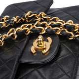 Chanel Quilted Lambskin 24K Gold Small Double Flap Crossbody Bag