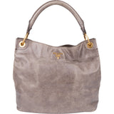 Prada Fumo Leather Vitello Handbag