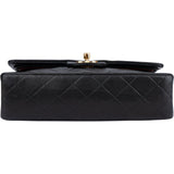 Chanel Quilted Lambskin 24K Gold Small Double Flap Crossbody Bag