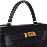 Hermès Noir Boxcalf Kelly 32 Handbag