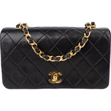 Chanel Quilted Lambskin 24K Gold Single Flap Crossbody Bag