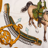 Hermès Classic "Reprise" Silk Carre 90 Scarf Tuch