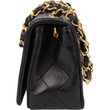 Chanel Quilted Lambskin 24K Gold Single Flap Crossbody Bag