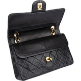 Chanel Quilted Lambskin 24K Gold Small Double Flap Crossbody Bag