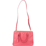 Prada Pink Saffiano Leather Galleria Handbag