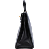 Hermès Noir Boxcalf Kelly 32 Handbag