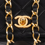 Chanel Quilted Lambskin 24K Gold Single Flap Crossbody Bag