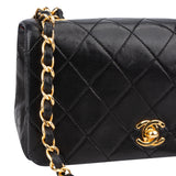 Chanel Quilted Lambskin 24K Gold Single Flap Crossbody Bag