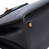 Hermès Noir Boxcalf Kelly 32 Handbag