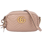 Gucci Chevron Leather GG Marmont Crossbody Bag