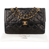 Chanel Quilted Lambskin 24K Gold Double Flap Shoulder Bag
