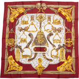 Hermès Classic "Etriers" Silk Carre 90 Scarf Tuch