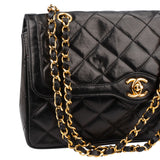 Chanel Quilted Lambskin 24K Gold Double Flap Shoulder Bag
