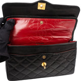 Chanel Quilted Lambskin 24K Gold Double Flap Shoulder Bag