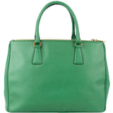 Prada Green Saffiano Leather Galleria Handbag