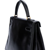 Hermès Noir Boxcalf Kelly 32 Handbag