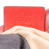 Gucci Red Chevron Leather GG Marmont Crossbody Bag