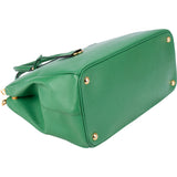 Prada Green Saffiano Leather Galleria Handbag