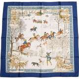 Hermès Classic "L´hiver" Silk Carre 90 Scarf Tuch