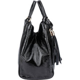 Gucci Black Patent Leather GG Soho Handbag