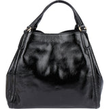 Gucci Black Patent Leather GG Soho Handbag