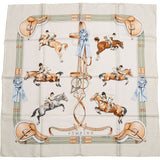Hermès Classic "Jumping" Silk Carre 90 Scarf Tuch