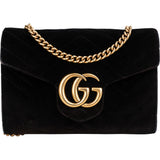 Gucci Chevron Satin Marmont Crossbody Flap Bag