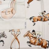 Hermès Classic "Jumping" Silk Carre 90 Scarf Tuch