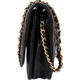 Chanel Quilted Caviar Leather Wallet On Chain Crossbody Bag