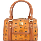 MCM Visetos Monogram Boston Handbag