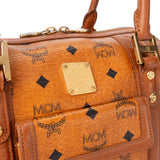 MCM Visetos Monogram Boston Handbag