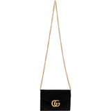 Gucci Chevron Satin Marmont Crossbody Flap Bag