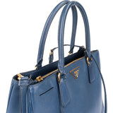 Prada Blue Saffiano Leather Galleria Handbag
